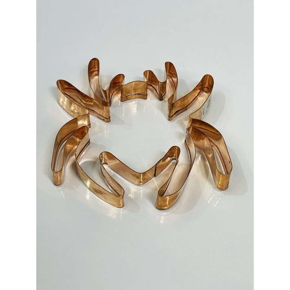 3 Williams Sonoma Copper Cookie Cutters Spider Bee & Duck Halloween